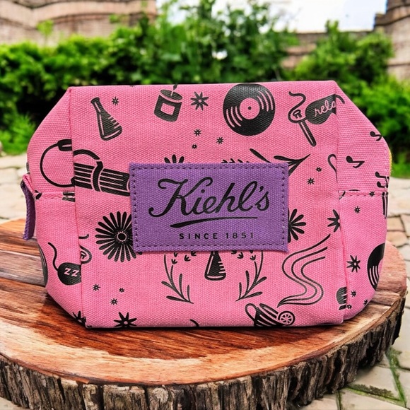 Kiehl’s Pink Makeup Bag NWOT - Picture 1 of 5